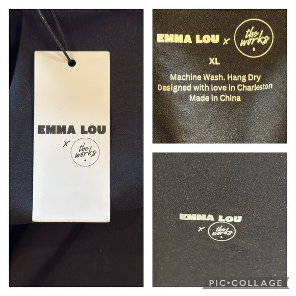 Emma Lou x the Works Black Stretchy Black Scoop Back Jumpsuit Size XL NWT - Picture 6 of 16